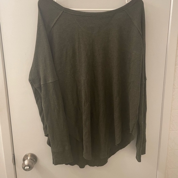 TNA Dark Olive Ribbed Sweater - Picture 2 of 3